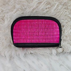 Basket of Cambodia Purple Straw Weaving Coin Pouch